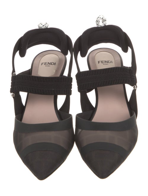 Fendi Mesh Slingback Pumps