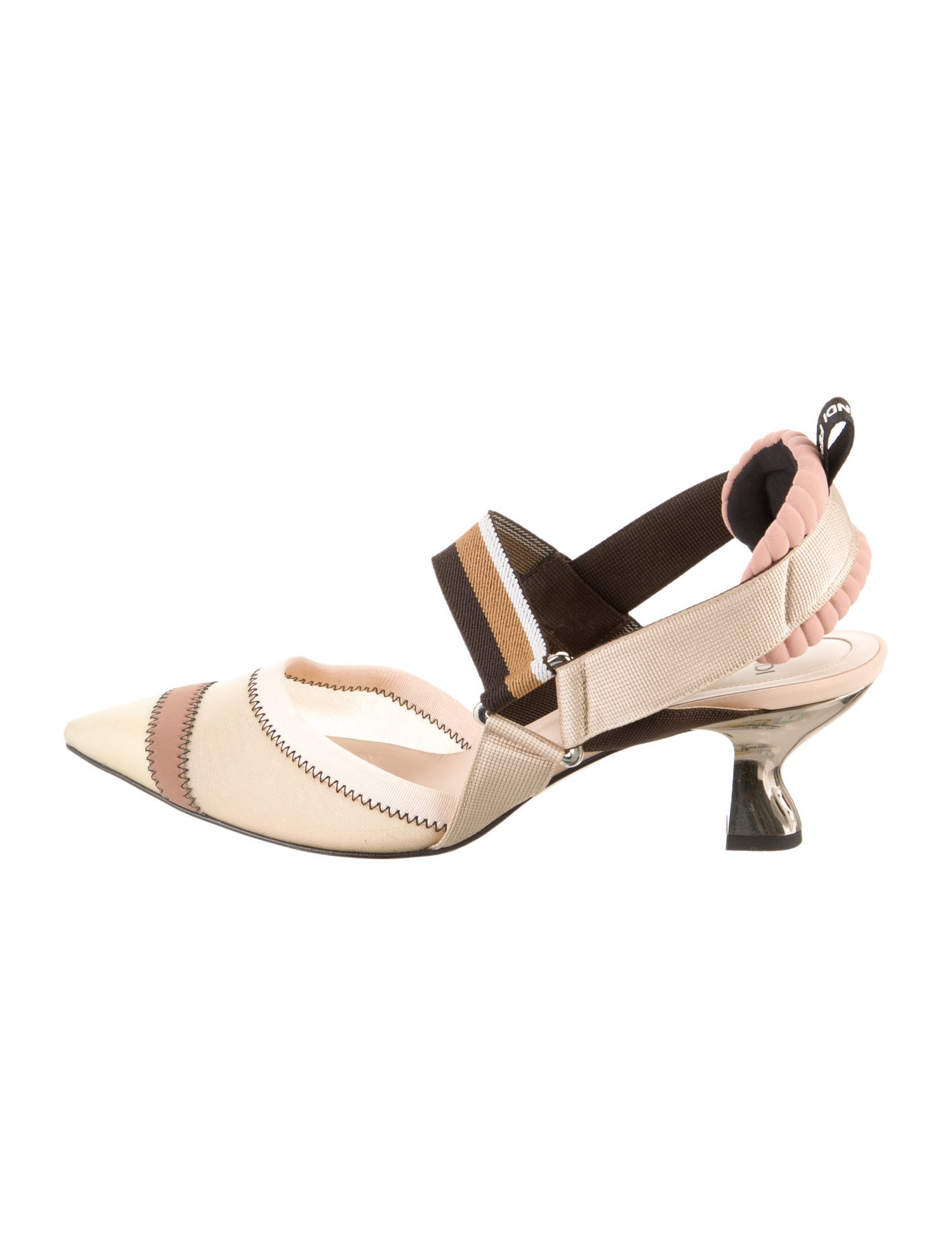 Fendi Printed Slingback Pumps