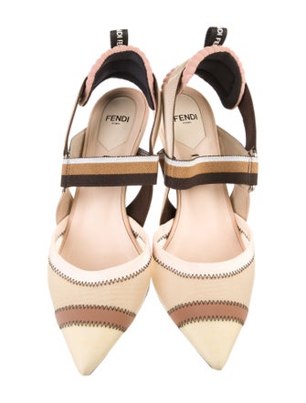 Fendi Printed Slingback Pumps