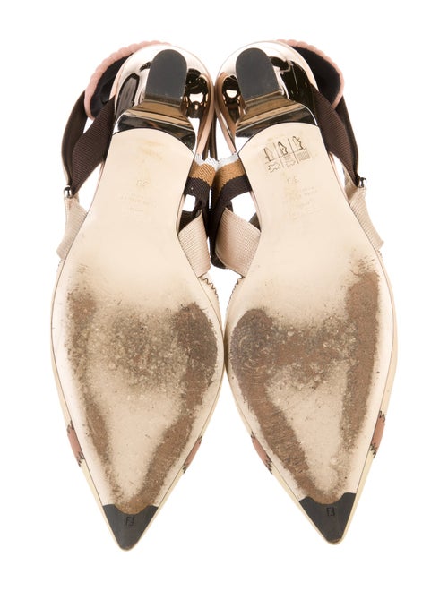 Fendi Printed Slingback Pumps