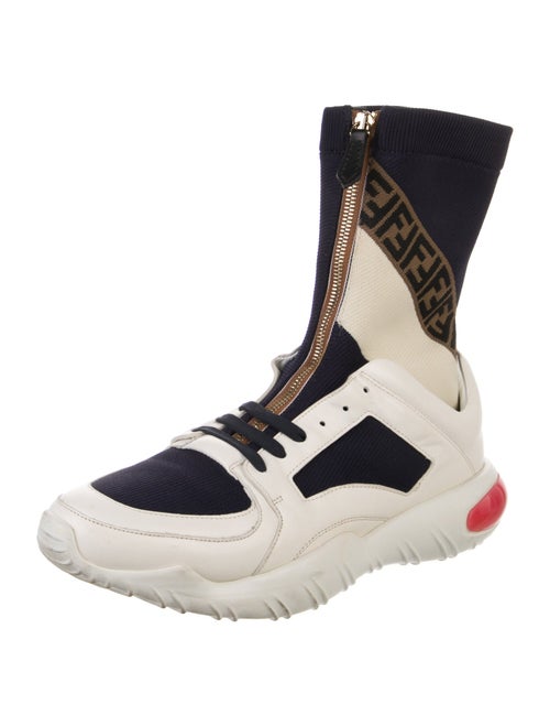 Fendi Colorblock Pattern Sock Sneakers
