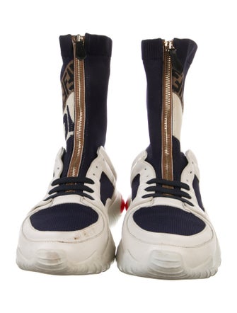 Fendi Colorblock Pattern Sock Sneakers