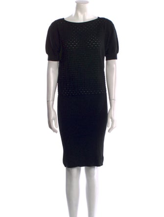 Fendi Bateau Neckline Knee-Length Dress