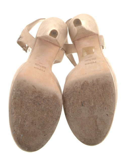 Fendi Suede T-Strap Sandals