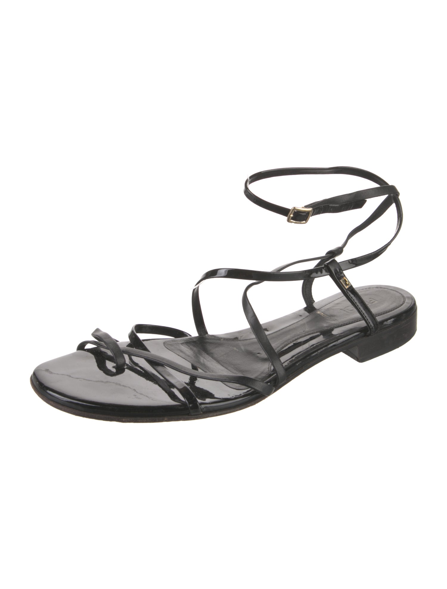 Fendi Patent Leather Gladiator Sandals