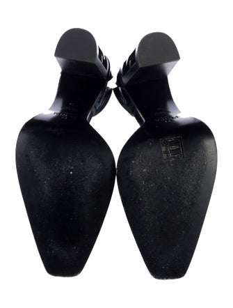 Fendi Zucca FF Logo Velvet D'Orsay Pumps