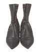 Fendi Zucca FF Logo Leather Sock Boots