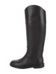 Fendi Karligraphy Accent Leather Rain Boots