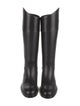 Fendi Karligraphy Accent Leather Rain Boots