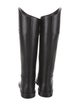 Fendi Karligraphy Accent Leather Rain Boots