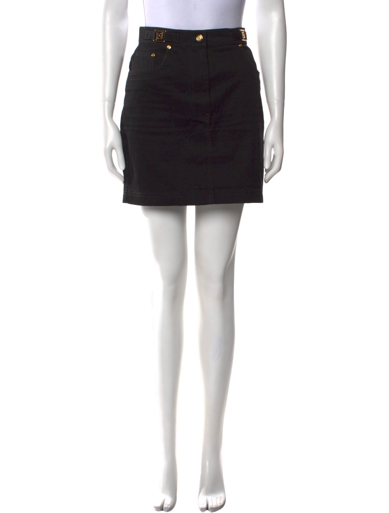 Fendi Pleated Accents Mini Skirt