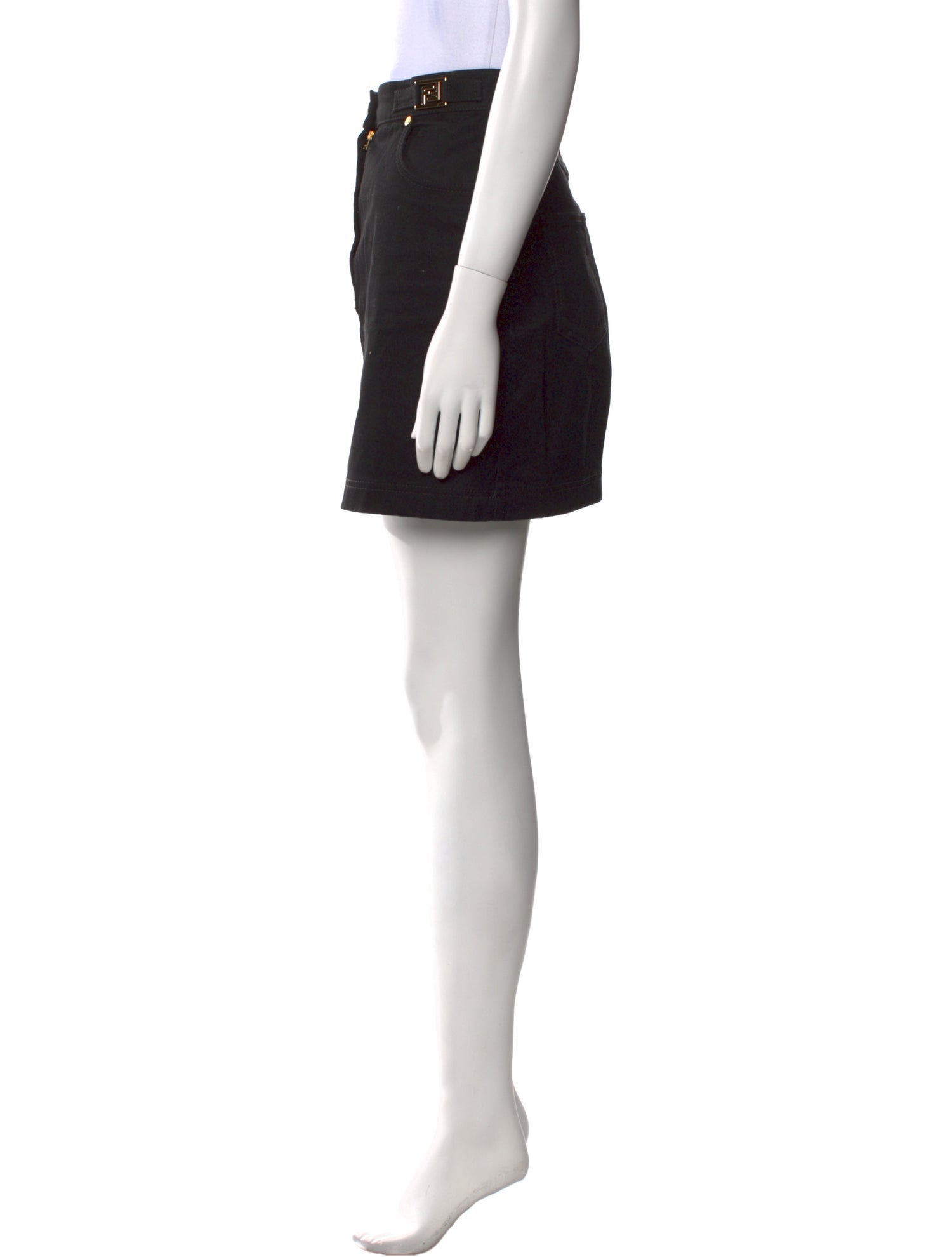 Fendi Pleated Accents Mini Skirt