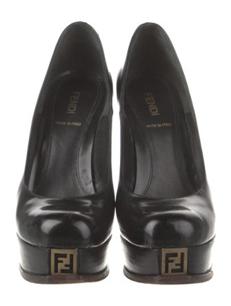 Fendi Zucca FF Logo Leather Pumps