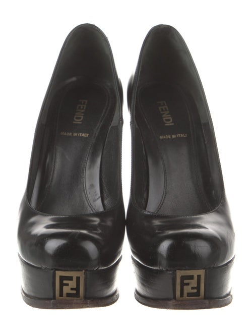 Fendi Zucca FF Logo Leather Pumps