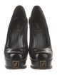 Fendi Zucca FF Logo Leather Pumps