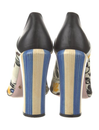 Fendi Canvas Floral Print Pumps