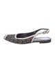 Fendi Canvas Printed Slingback Flats