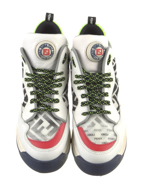 Fendi Leather Printed Chunky Sneakers