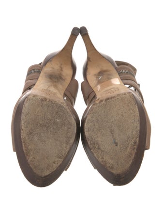 Fendi Leather Slingback Sandals