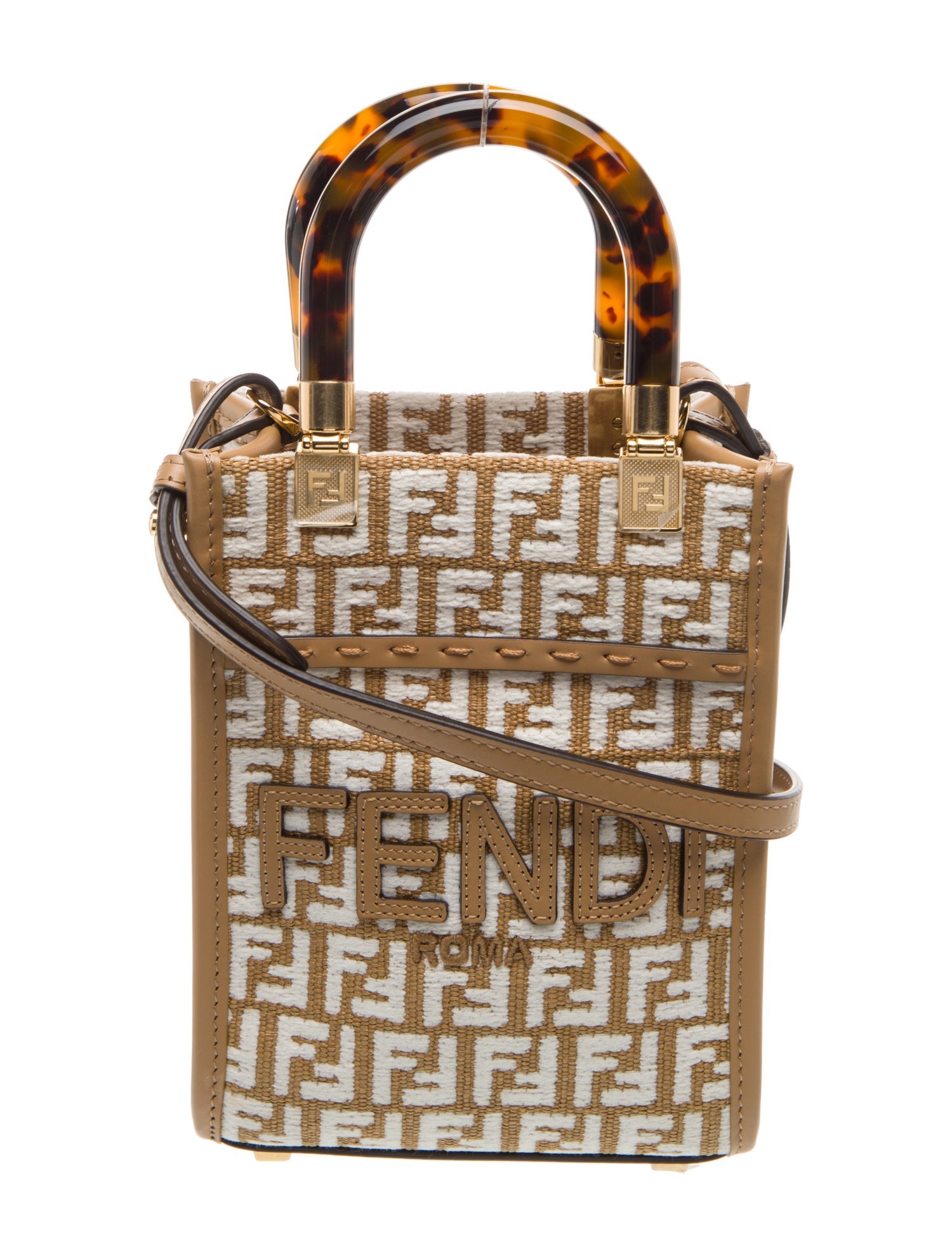 Fendi Zucchino FF Sunshine Shopper Mini 2024