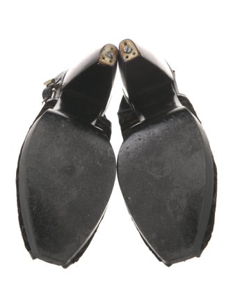 Fendi Zucca FF Logo Velvet Slingback Pumps