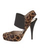Fendi Ponyhair Animal Print Slingback Pumps