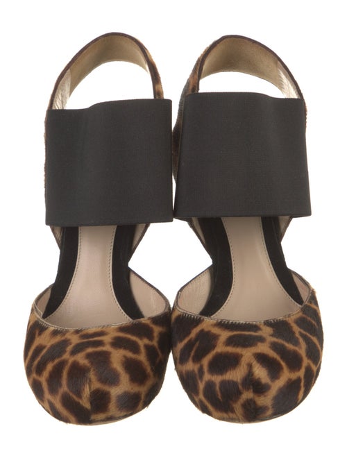 Fendi Ponyhair Animal Print Slingback Pumps