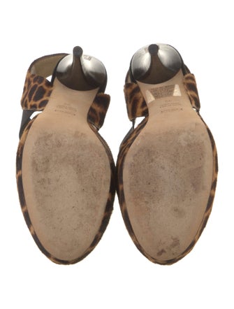 Fendi Ponyhair Animal Print Slingback Pumps