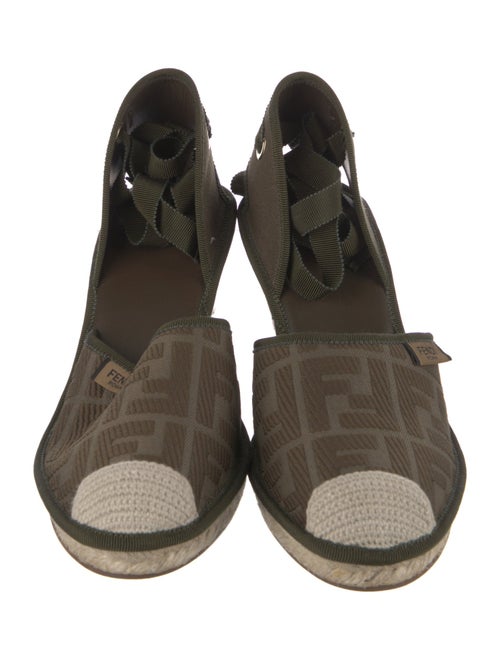 Fendi Zucca FF Logo Canvas D'Orsay Pumps