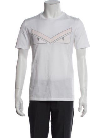 Fendi Monsters Motif Crew Neck T-Shirt