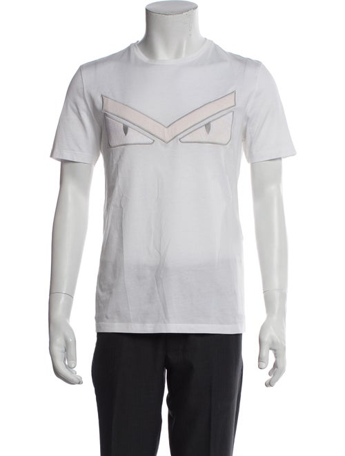Fendi Monsters Motif Crew Neck T-Shirt