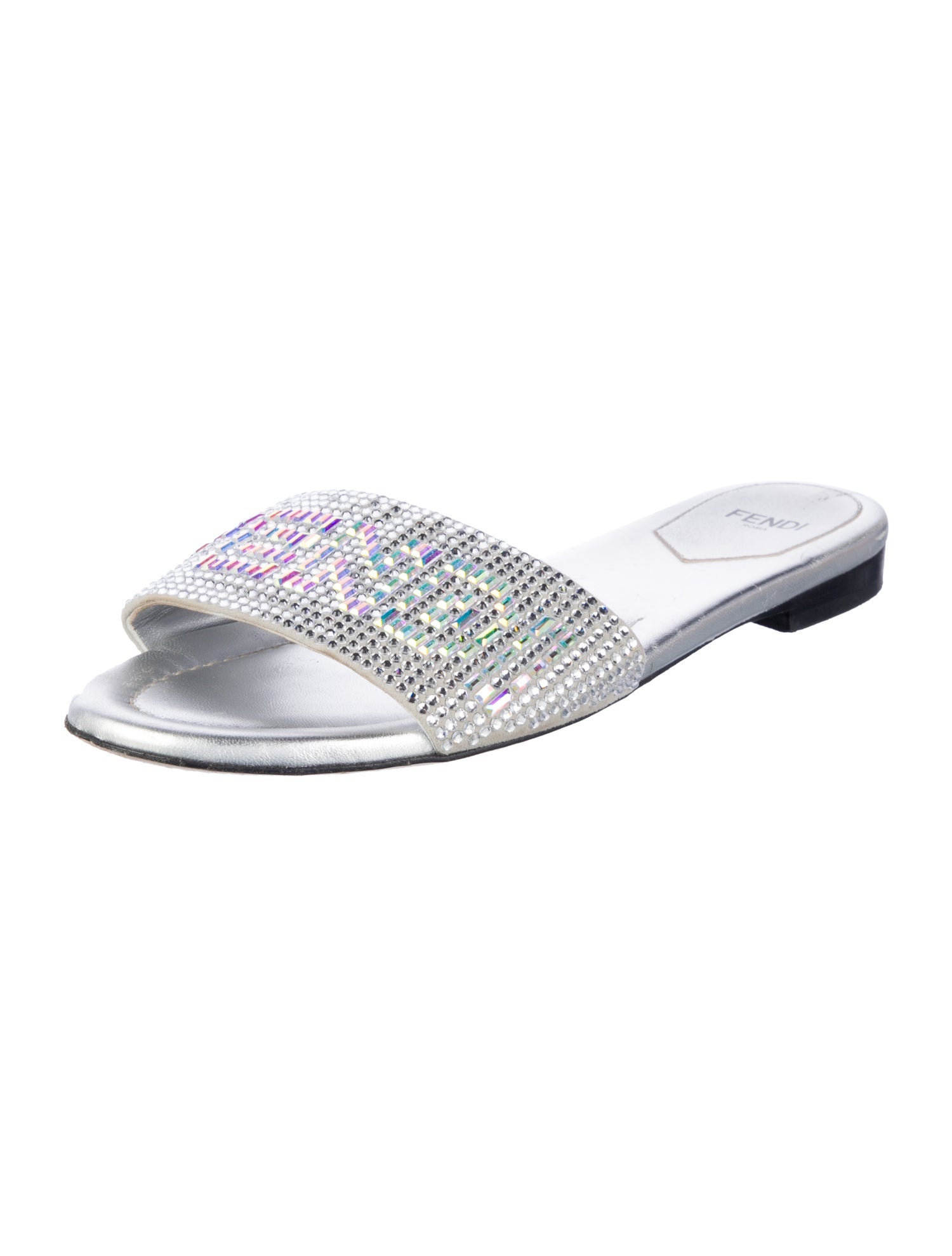 Fendi Crystal Crystal Embellishments Slides