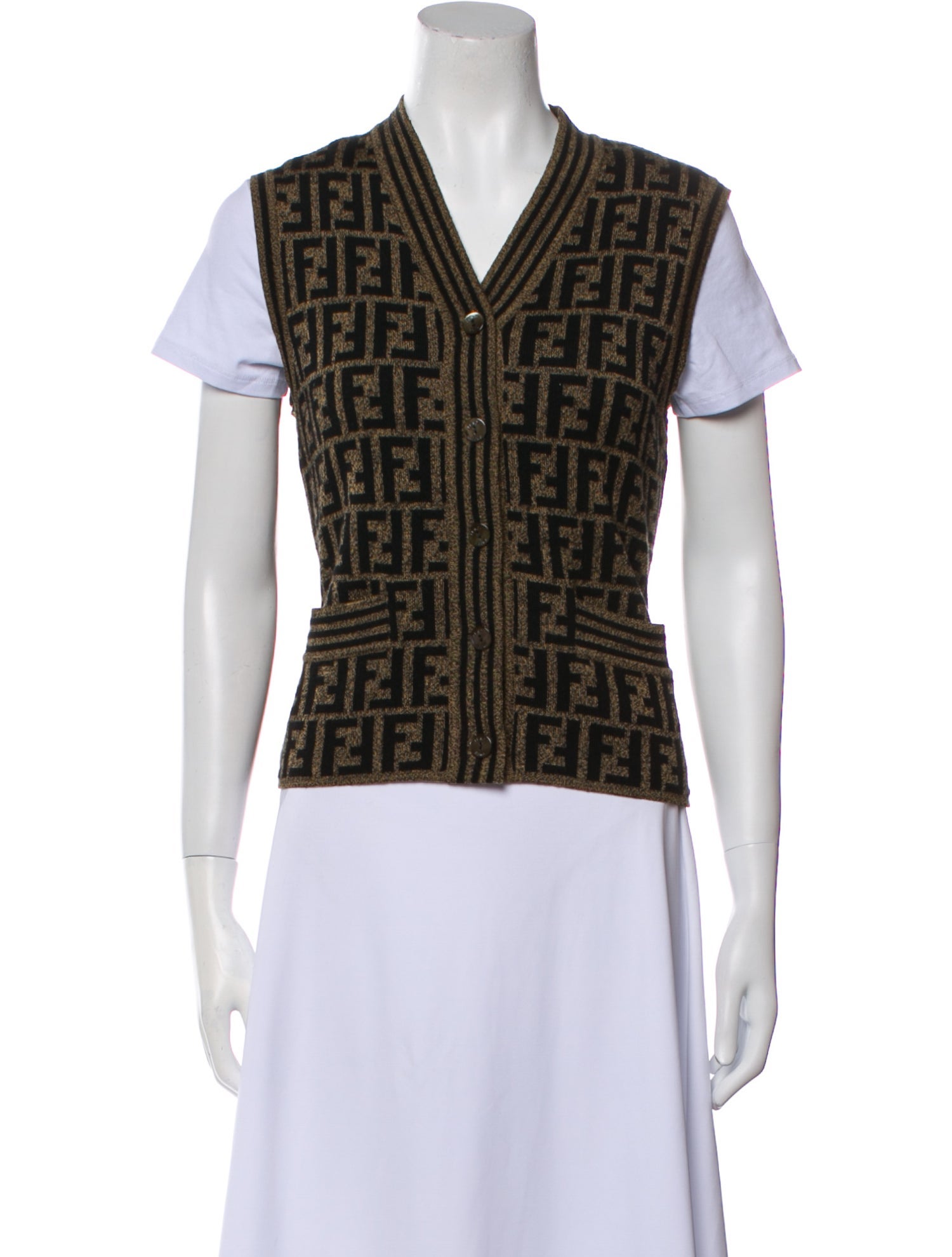 Fendi Wool Printed Sweater