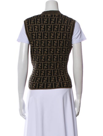 Fendi Wool Printed Sweater