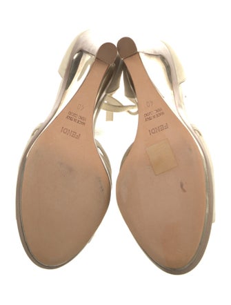 Fendi Suede Colorblock Pattern Sandals