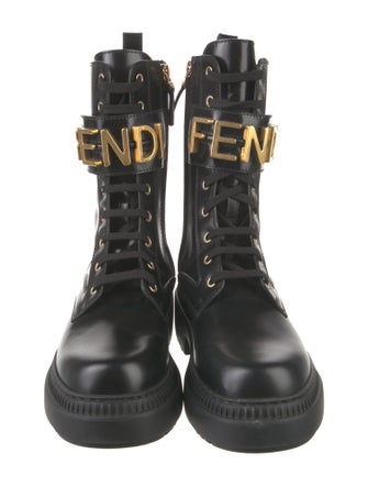 Fendi Patent Leather Combat Boots