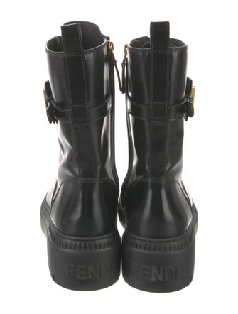 Fendi Patent Leather Combat Boots