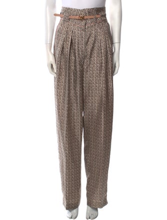 Fendi Silk Wide Leg Pants