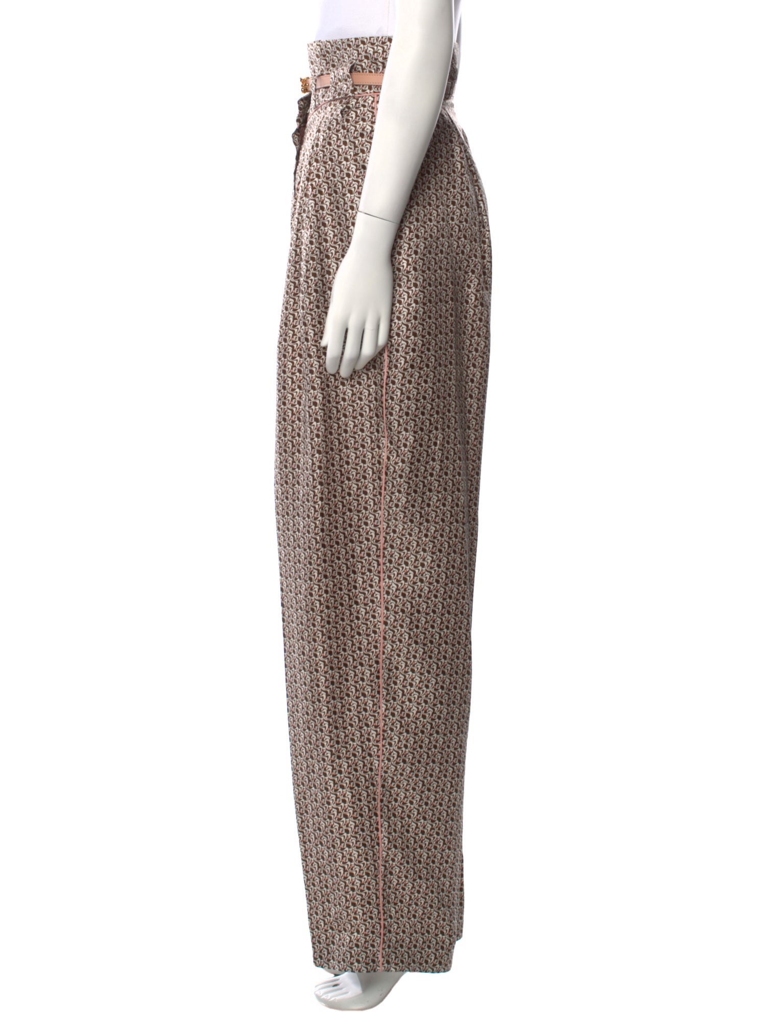 Fendi Silk Wide Leg Pants