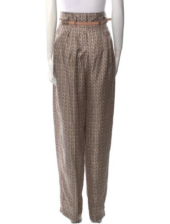 Fendi Silk Wide Leg Pants