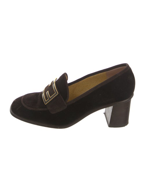 Fendi Zucca FF Logo Velvet Pumps
