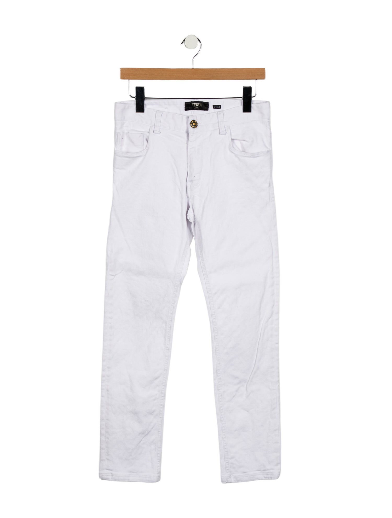 Fendi Mid-Rise Straight Leg Jeans