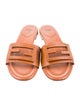 Fendi Zucca FF Logo Leather Slides