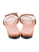 Fendi Zucca FF Logo Leather Slides