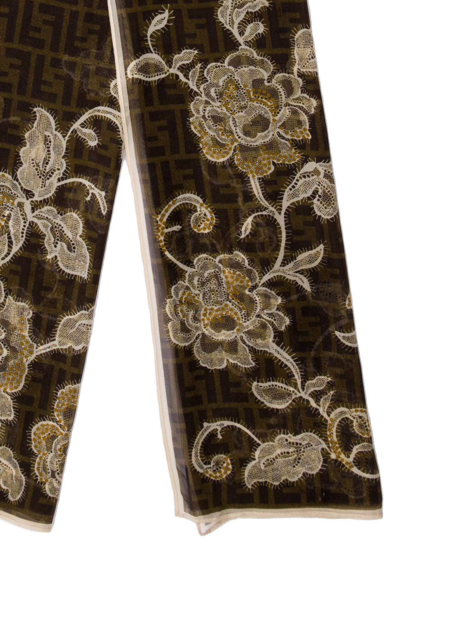 Fendi Silk Zucca FF Logo Scarf