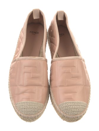 Fendi Zucca FF Logo Leather Espadrilles