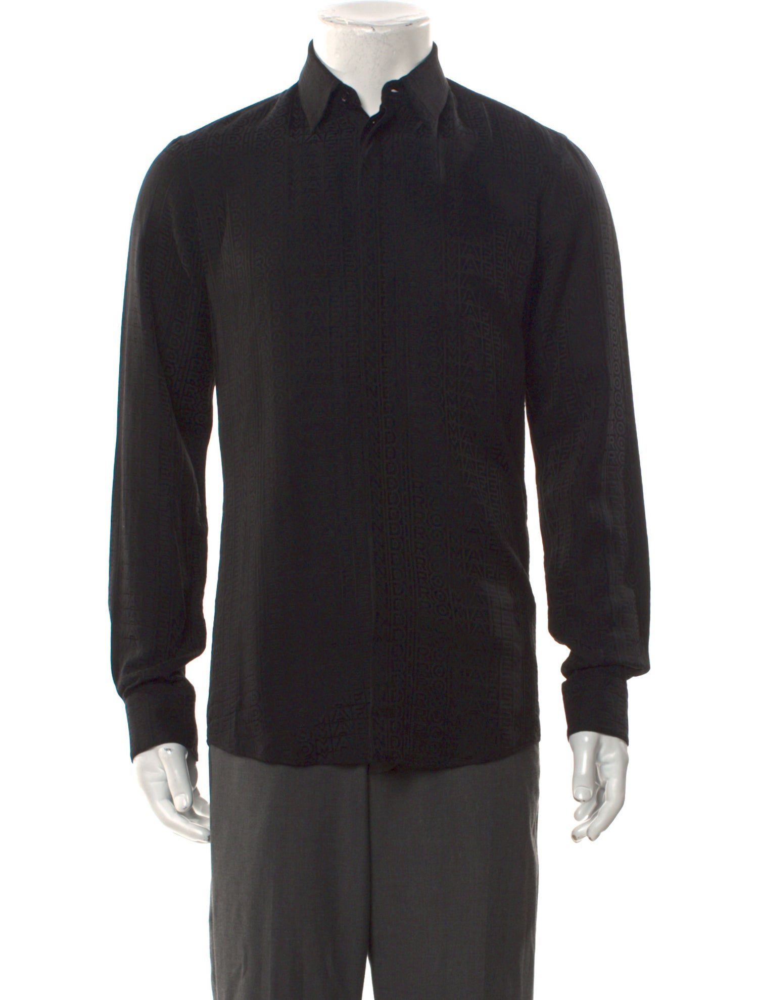 Fendi Zucca FF Logo Long Sleeve Shirt