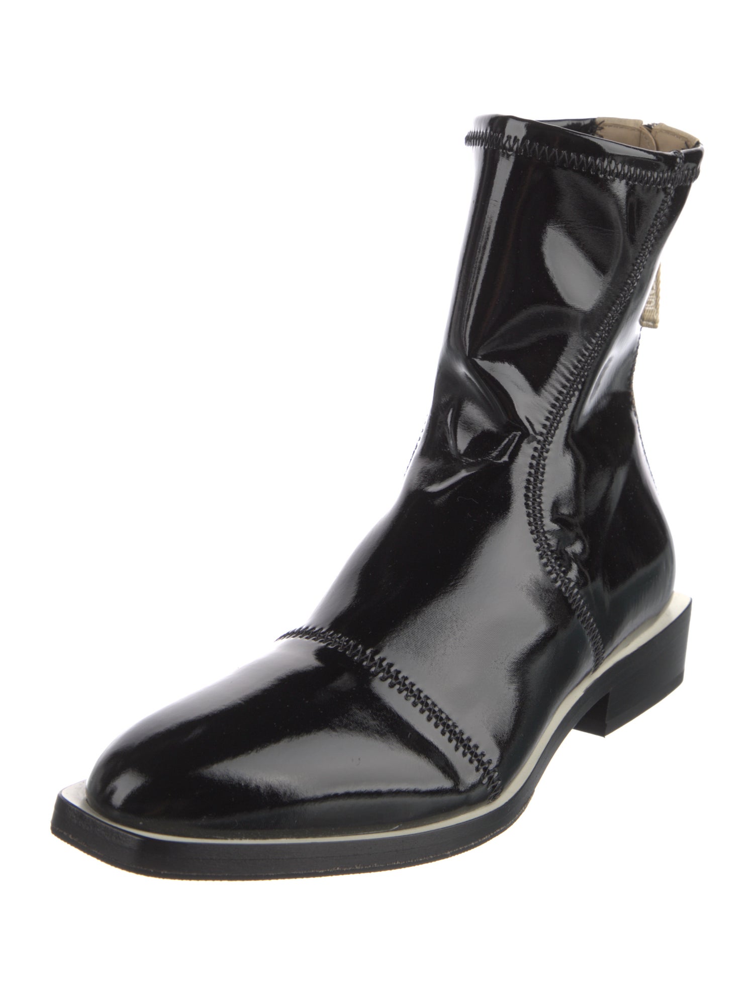 Fendi Patent Leather Chelsea Boots