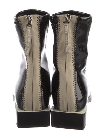 Fendi Patent Leather Chelsea Boots