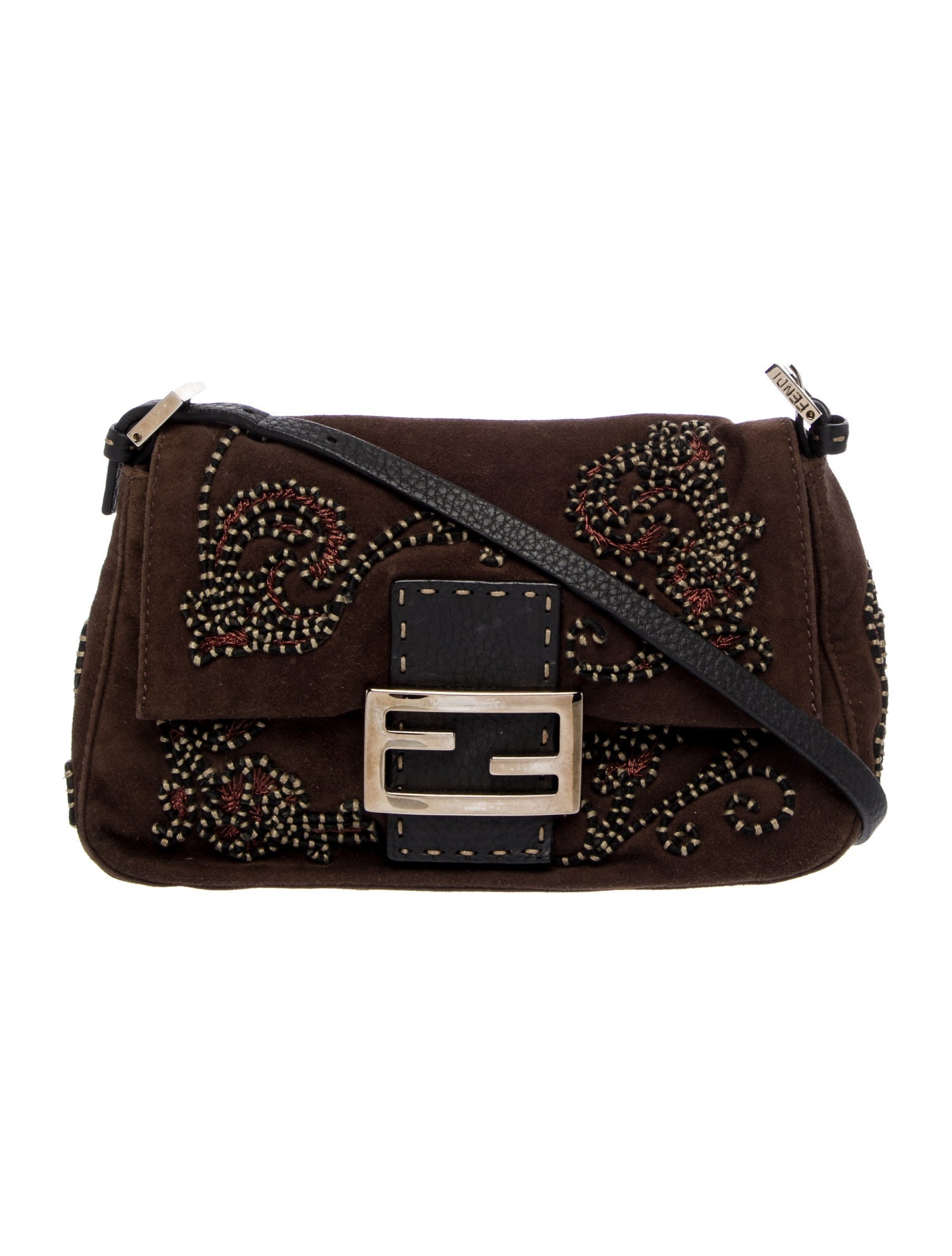 Fendi Suede Top Handle Bag